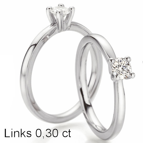 Weissgold Ring Solitaire 0,250 ct